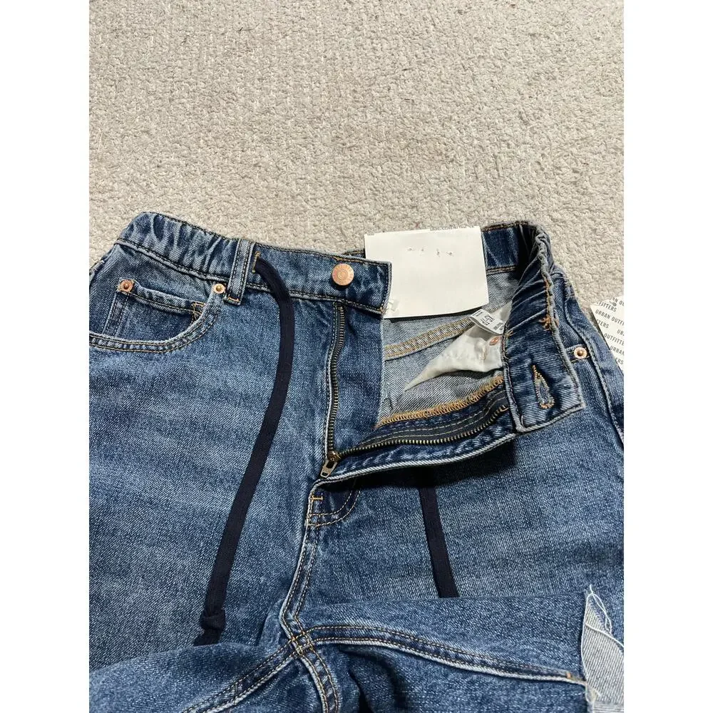 NWT Urban Outfitters BDG Jean Shorts Womens XS Denim Pull On Baggy Short MSRP$65